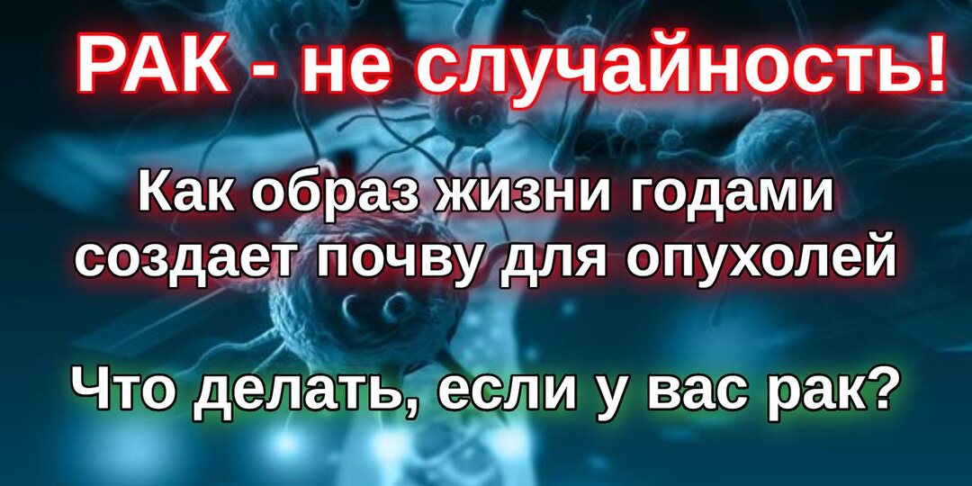 Рак — не случайность. Как образ жизни годами создаёт почву для опухолей Что делать, если у вас рак?