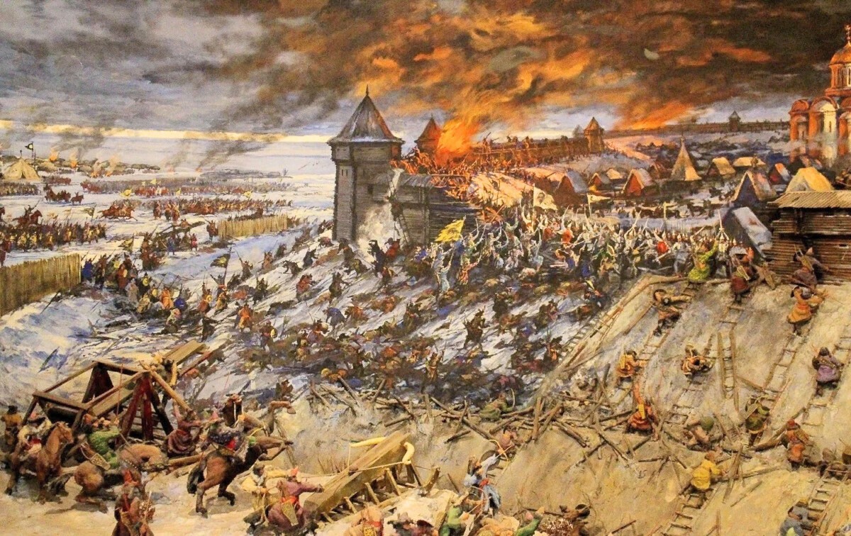 фотография взятия Рязани Батыем взята в открытом доступе интернета
