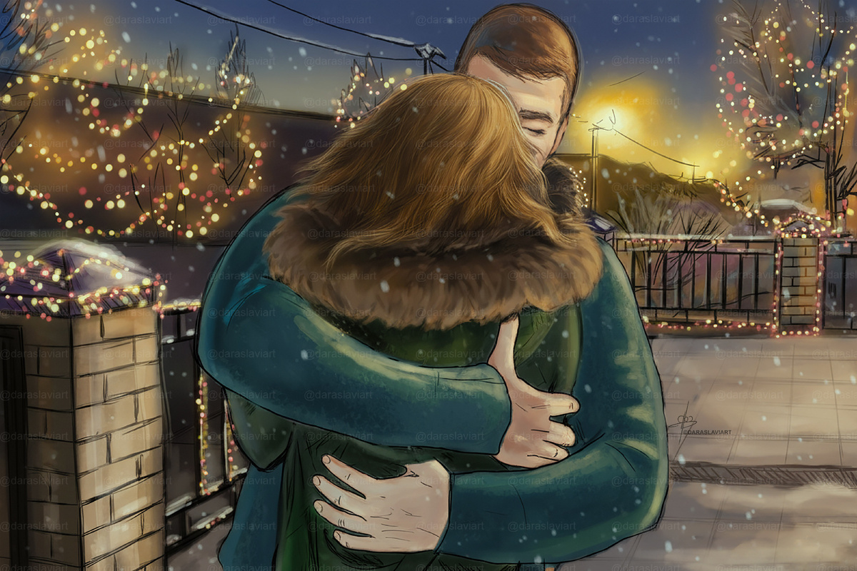 Иллюстрация "Два сердца, одна вселенная", DARASLAVIART