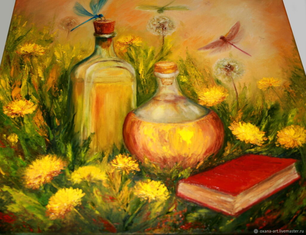 Картина «Вино из одуванчиков». Художник: Оксана Силантьева Алина Скоробогатова  📷

