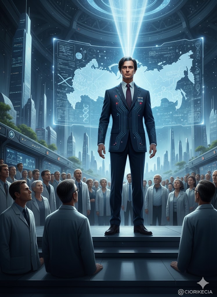 "Свет разума: Лидер новой эпохи", иллюстрация создана сетью Джемини