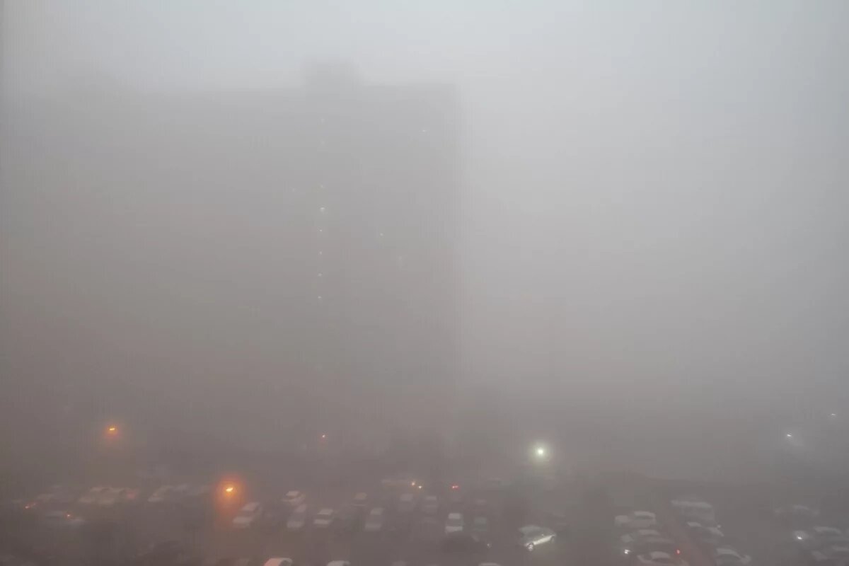    Туман снова окутал Краснодар, водителей просят быть внимательными