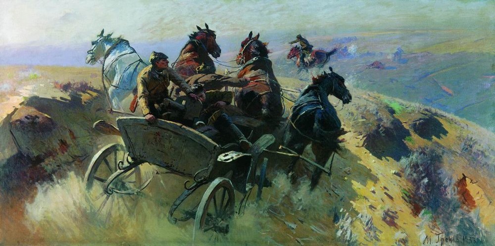 "Тачанка", художник М.Б. Греков, 1925 год