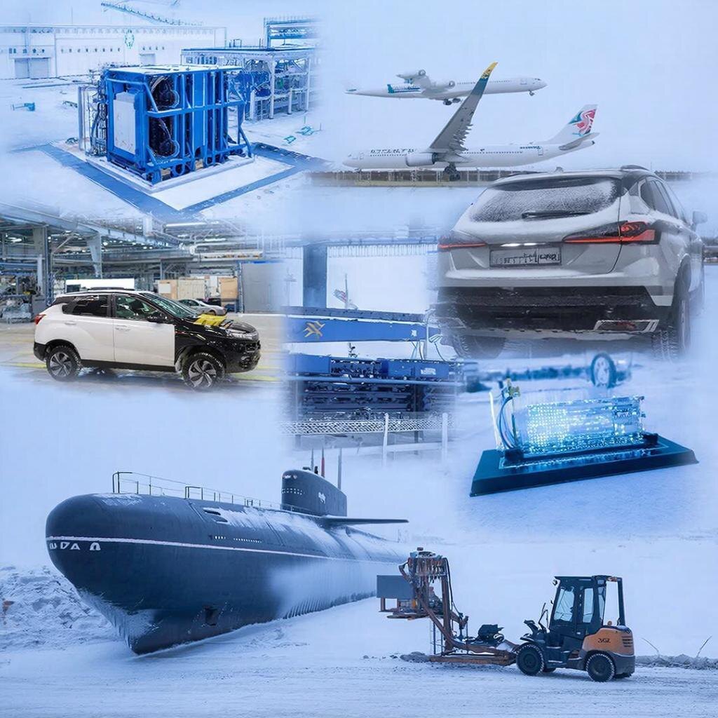 промышленность России, импортозамещение, гигафабрика накопителей энергии, «Росатом», Ту-214, «Москвич» M70, квантовый компьютер 70 кубитов, подлодка «Великие Луки», WL50, релейная защита

