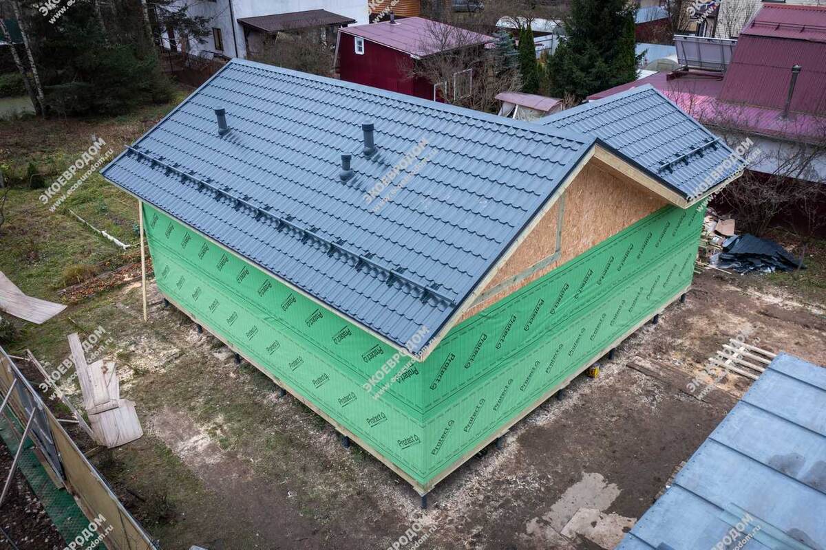 Дом по проекту "Никея" в СНТ "Краб"