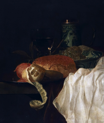 Гиллис ван Хюльсдонк. Фрукты, хлеб и вино