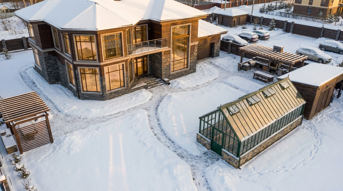 Окна из теплого алюминия для загородного дома