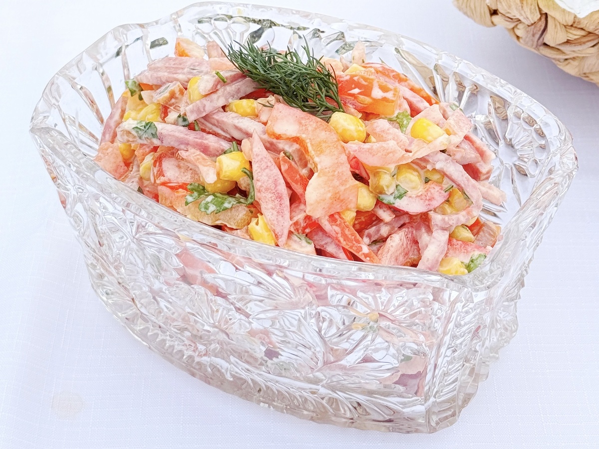 простой и сытный салат за 5 минут