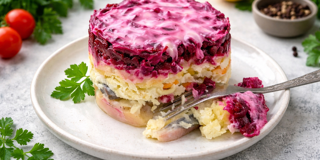 Добавила в "Шубу" один новый ингредиент. У нас ни одного праздника не обходится без этого салата! Для меня это не рецепт, а находка