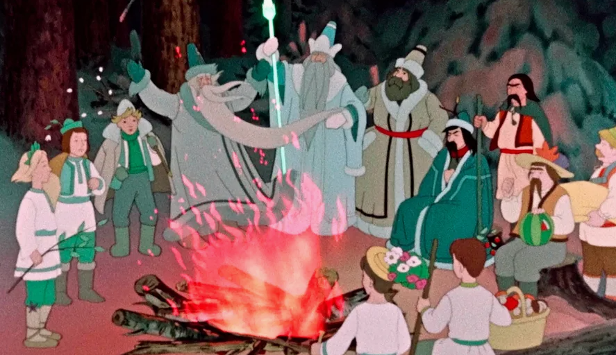 кадр из мультфильма "12 месяцев"