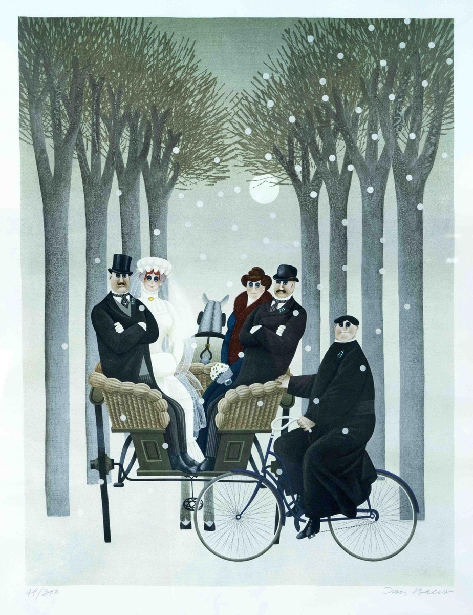 Ян Балет (Jan Balet). Зимой на свадебной прогулке.