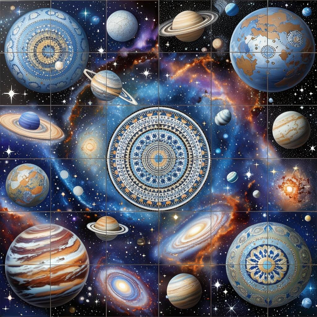 Планеты. Иллюстрация сгенерирована нейросетью