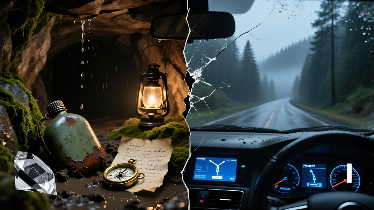 Погода была дождливая и дорога уходила все выше в горы в Рудные горы