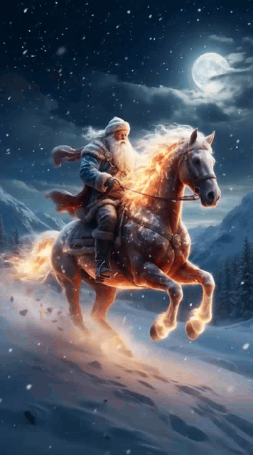 GIF Открытка, С новым годом 2026  огненной лошади.