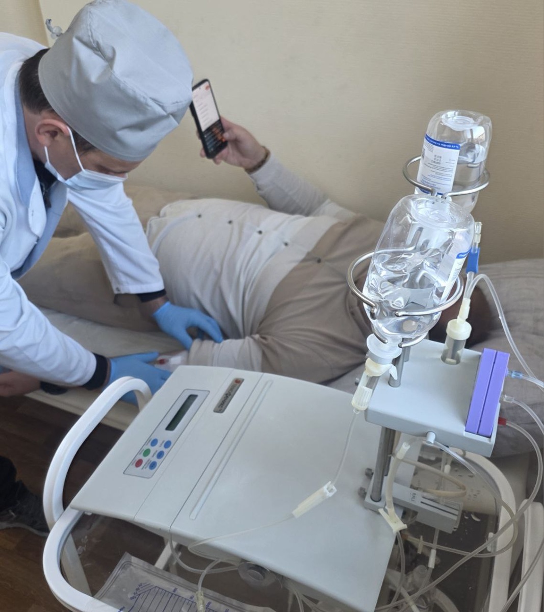 Процедура плазмофереза с использованием аппарата "Гемофеникс" в клинике "Миннесота"