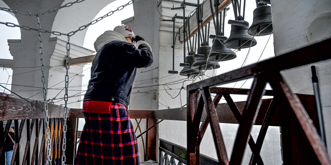 Красив Нижний Новгород с высоты полета птицы. Наверное... Подъем на колокольню кремля в туман