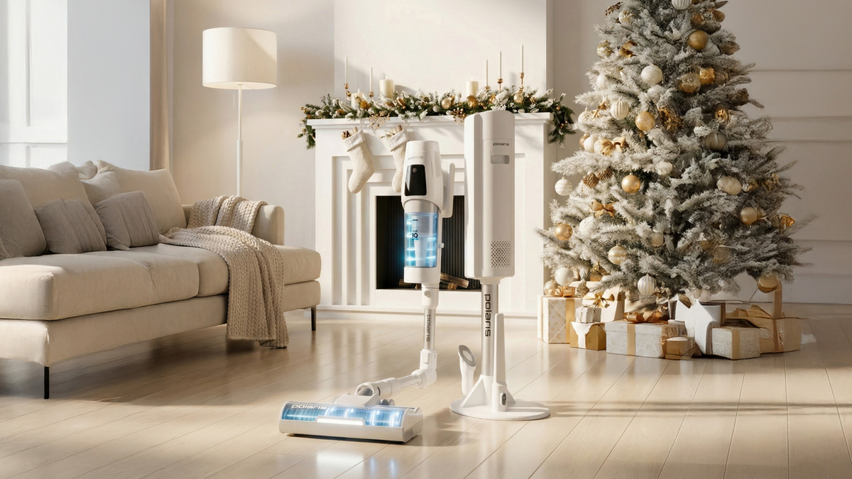 Экстремально мощный вертикальный пылесос Polaris PVCSDC 3000 Wi-Fi IQ Home.