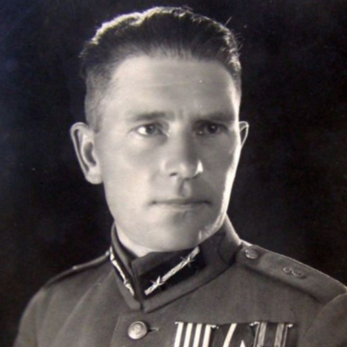 Лапайнис Петерис в форме Латвийской армии.