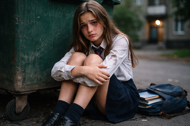 «Катюша, это правда, что отчим тебя бьет? Не бойся, говори».