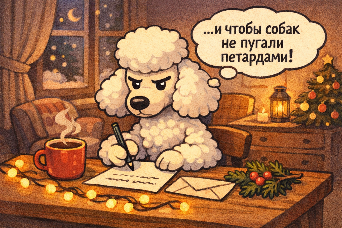 Бэн пишет письмо Деду Морозу