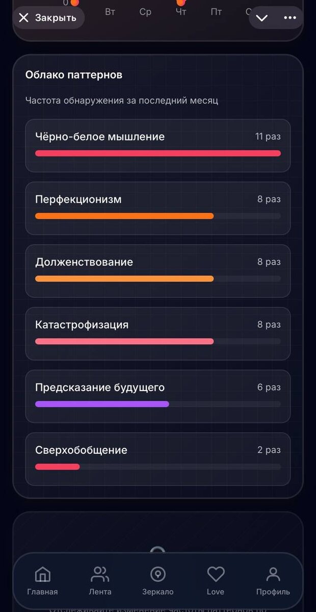 Топ-5 когнитивных ловушек, которые ловит Mirror

Ваш мозг обманывает вас каждый день. И вы даже не замечаете. Вот 5 самых частых ловушек:

1) Перфекционизм
"Если не идеально - значит провал"
Реальность: идеал не существует. Перфекционизм - это страх оценки.

2) Катастрофизация
"Всё пойдёт не так, это будет ужасно"
Реальность: вы преувеличиваете последствия. 90% страхов не сбываются.

3) Чёрно-белое мышление
"Либо успех, либо провал. Третьего не дано"
Реальность: жизнь - это оттенки серого. Между "всё" и "ничего" есть миллион вариантов.

4) Долженствование
"Я должен быть сильным. Я должен не ошибаться"
Реальность: "должен" создаёт давление. Замените на "хочу" или "могу".

5) Чтение мыслей
"Они думают, что я неудачник"
Реальность: вы не знаете, что думают другие. Это ваша проекция страха.

Mirror находит эти паттерны в ваших мыслях за секунды. И показывает их вам - чтобы вы могли изменить.

Попробуйте: @mirror_y_bot