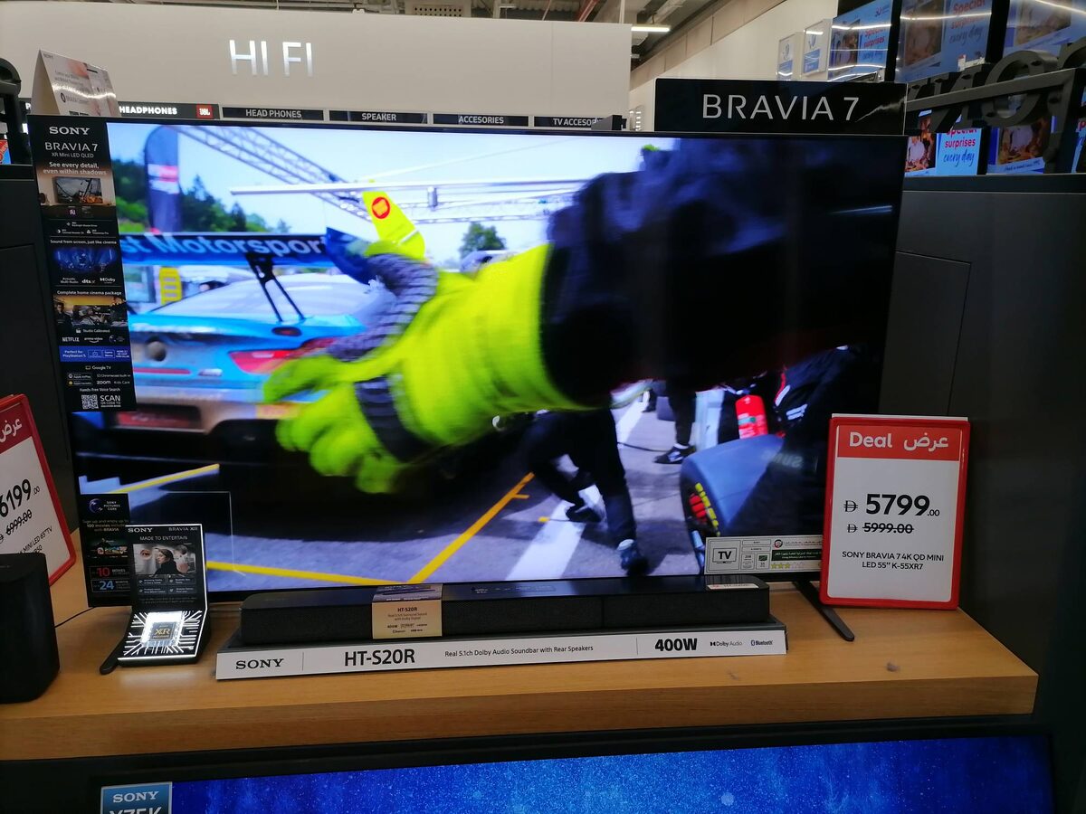 Телевизор Sony QD mini led 55 дюймов за 5 999 дирхам и по промо цене 5 799 дирхам