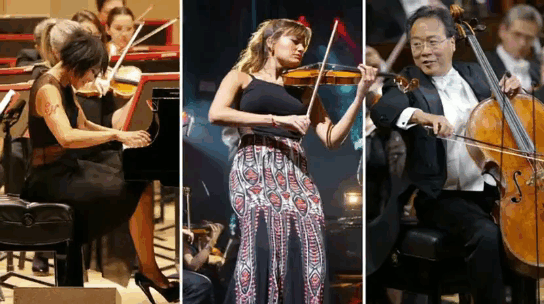 Юджа Ван, Никола Бенедетти и Йо-Йо Ма. Фото: Alamy / Getty