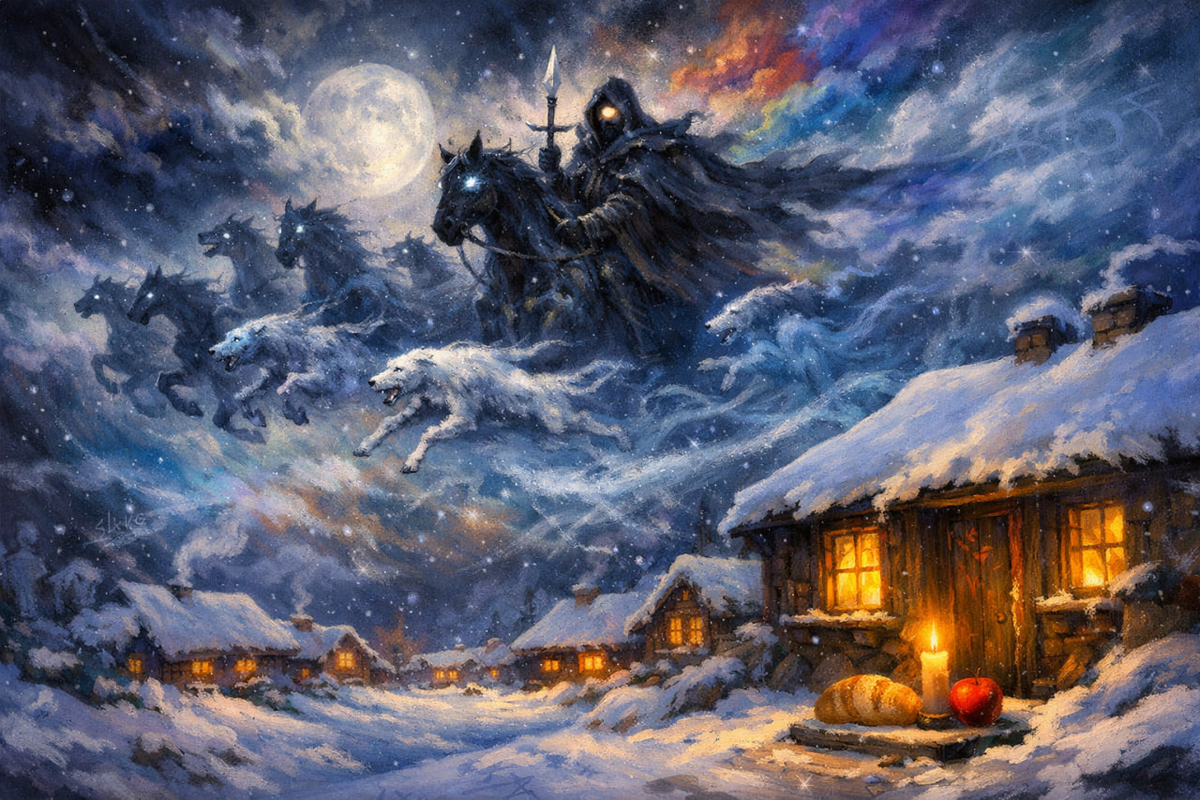 Вторая ночь Йоля — Ночь Дикой Охоты 🌬️🐺⚡