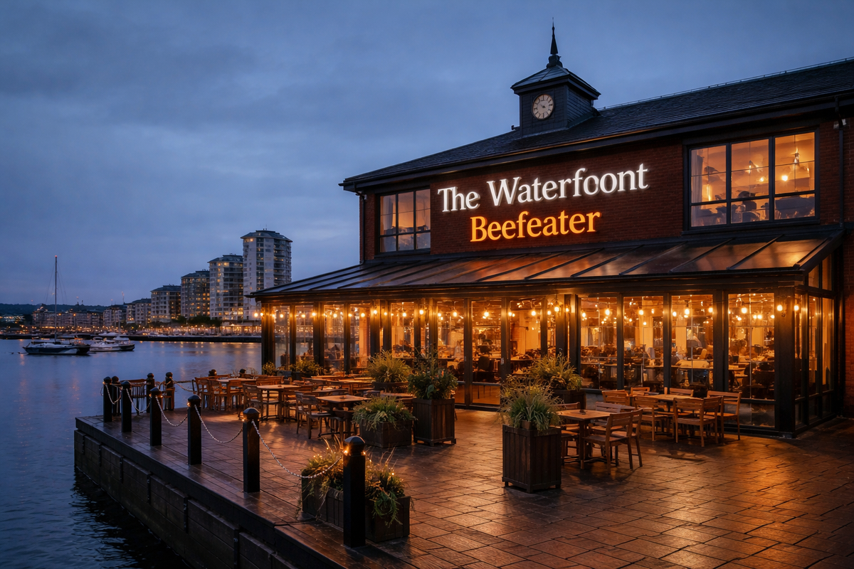Ресторан The Waterfront Beefeater. Фото ИИ