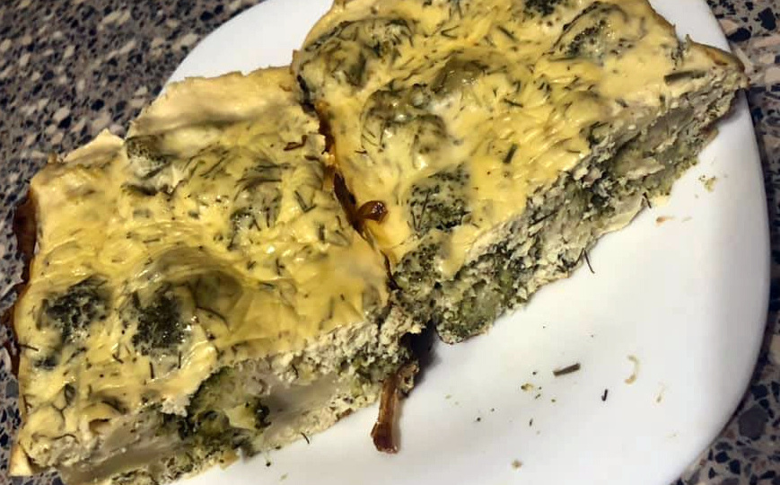 Запеканка с брюссельской капустой и укропом