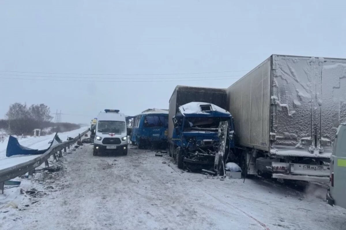    Следком показал видео с места аварии с шестью погибшими на омской трассе