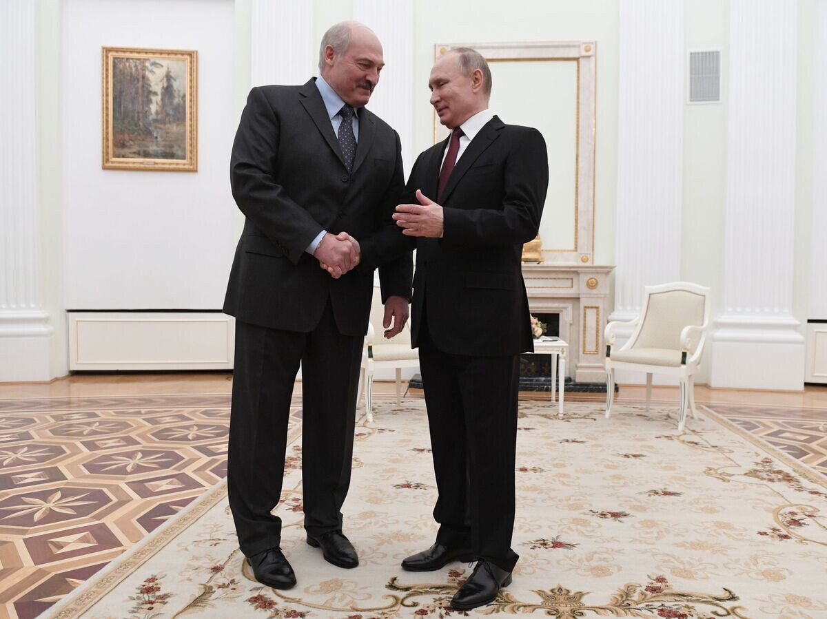    Президент РФ Владимир Путин и президент Белоруссии Александр Лукашенко во время встречи. 29 декабря 2018 | © РИА Новости / Григорий Сысоев