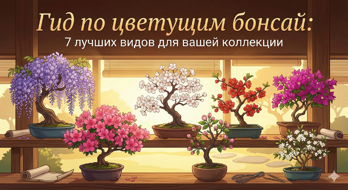 «Гид по цветущим бонсай: 7 лучших видов для вашей коллекции»