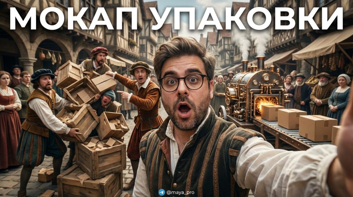    Мокап упаковки, демонстрирующий автоматизацию процесса создания коробок. Артур Хорошев