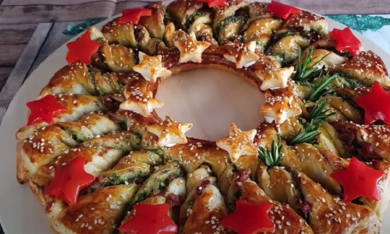 Замечательная закуска для новогоднего стола из простых продуктов – красиво и вкусно 