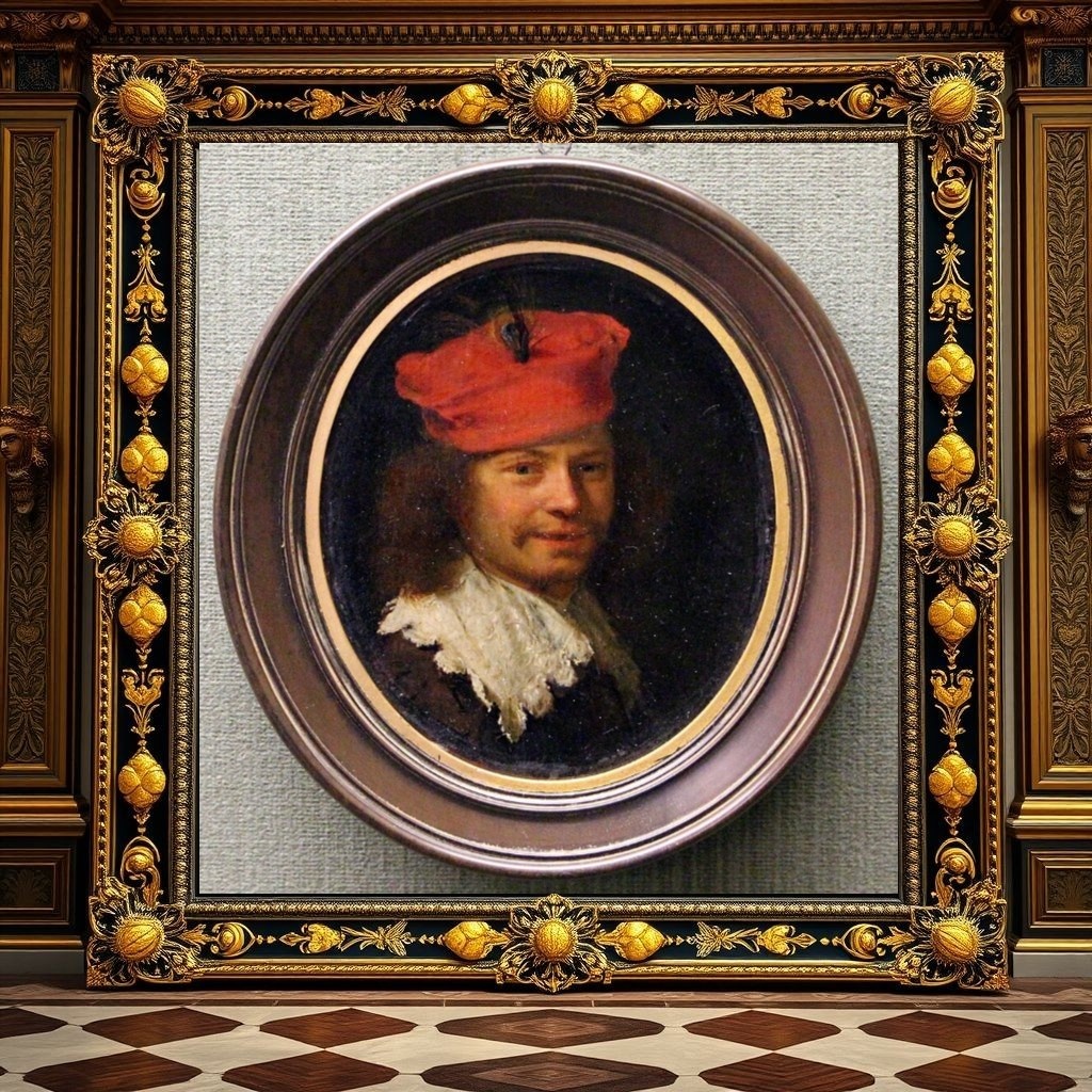 1670 год. Автопортрет в красном берете.