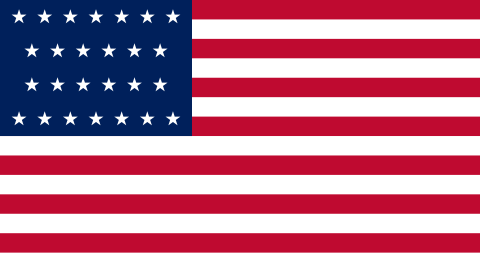 Флаг США в 1837-1845