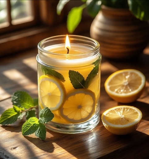 Свеча лимон/мята🌿🍋