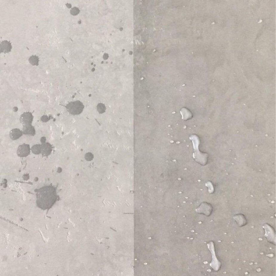 разница между гидрофобизированным и обычным камнем при попадании воды