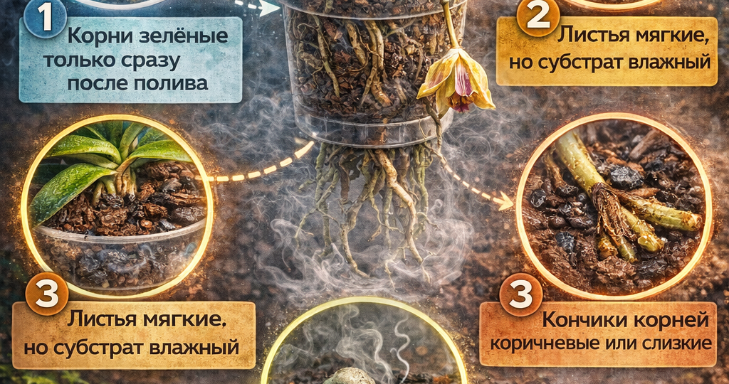 5 сигналов, что орхидее нечем дышать