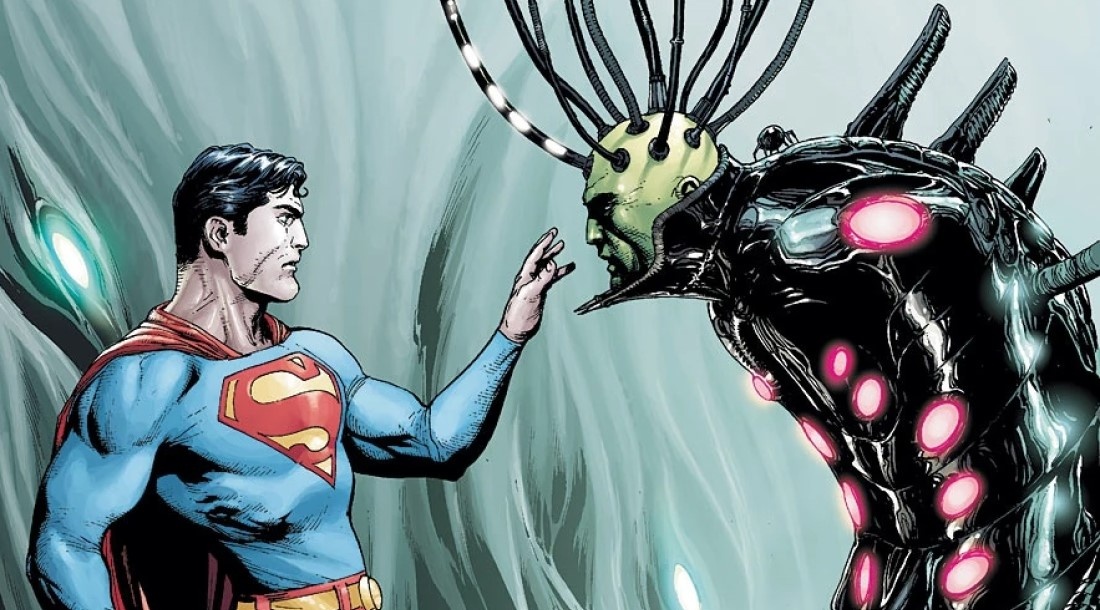     Супермен и Брейниак в комиксе DC