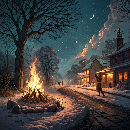    Костер в день солнцестояния Кристина Борунова