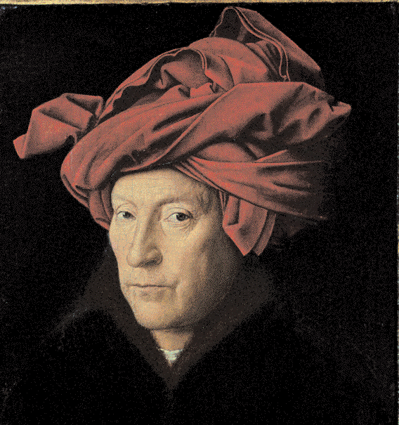 Человек в тюрбане
Этот портрет, признанный одним из шедевров живописи всех времен, продолжает хранить свою неразгаданную тайну. Кто же этот человек в красном тюрбане, Джованни Арнольфини, состоятельный купец из Лукки, чья деятельность была сосредоточена в Брюсселе?
Это один из его родственников? Или, скорее, сам художник, Ян Ван Эйк, или какая-то другая неизвестная фигура? Ян Ван Эйк, Человек в Красном Тюрбане, 1433. Лондон, Национальная галерея.