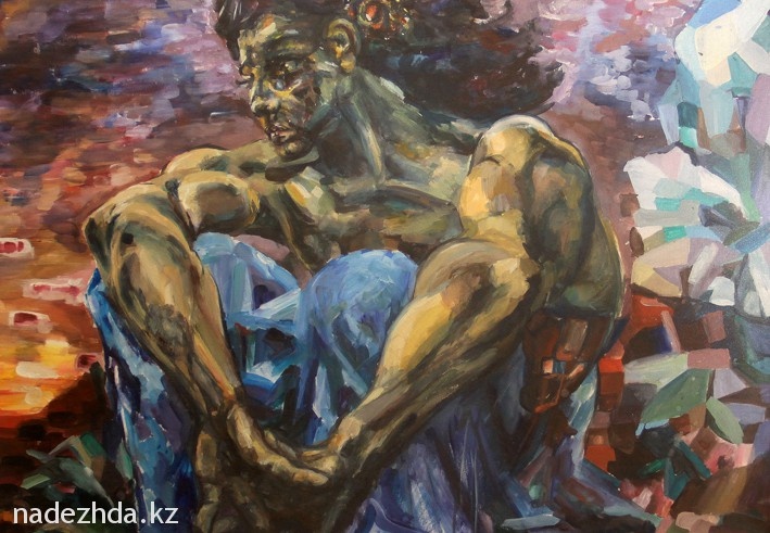 Копия с картины «Демон» Врубеля