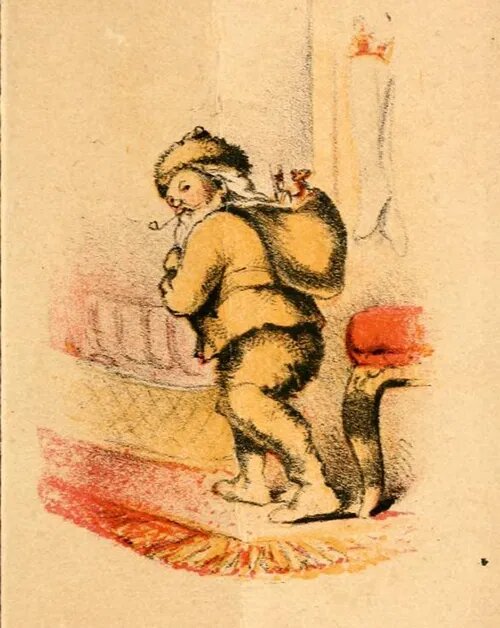 Иллюстрация из издания 1864 года стихотворения Клемента Мура «Визит святого Николая»