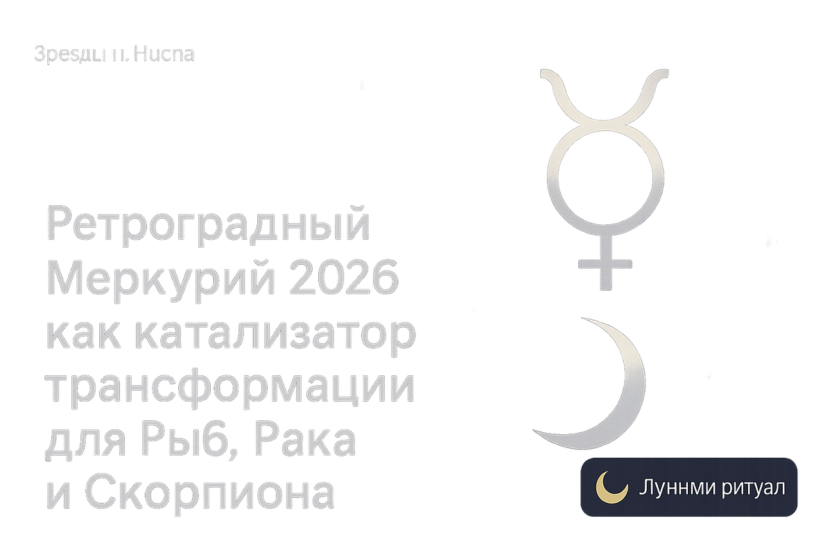    Ретроградный Меркурий 2026 как катализатор трансформации для Рыб Рака и Скорпиона Мария