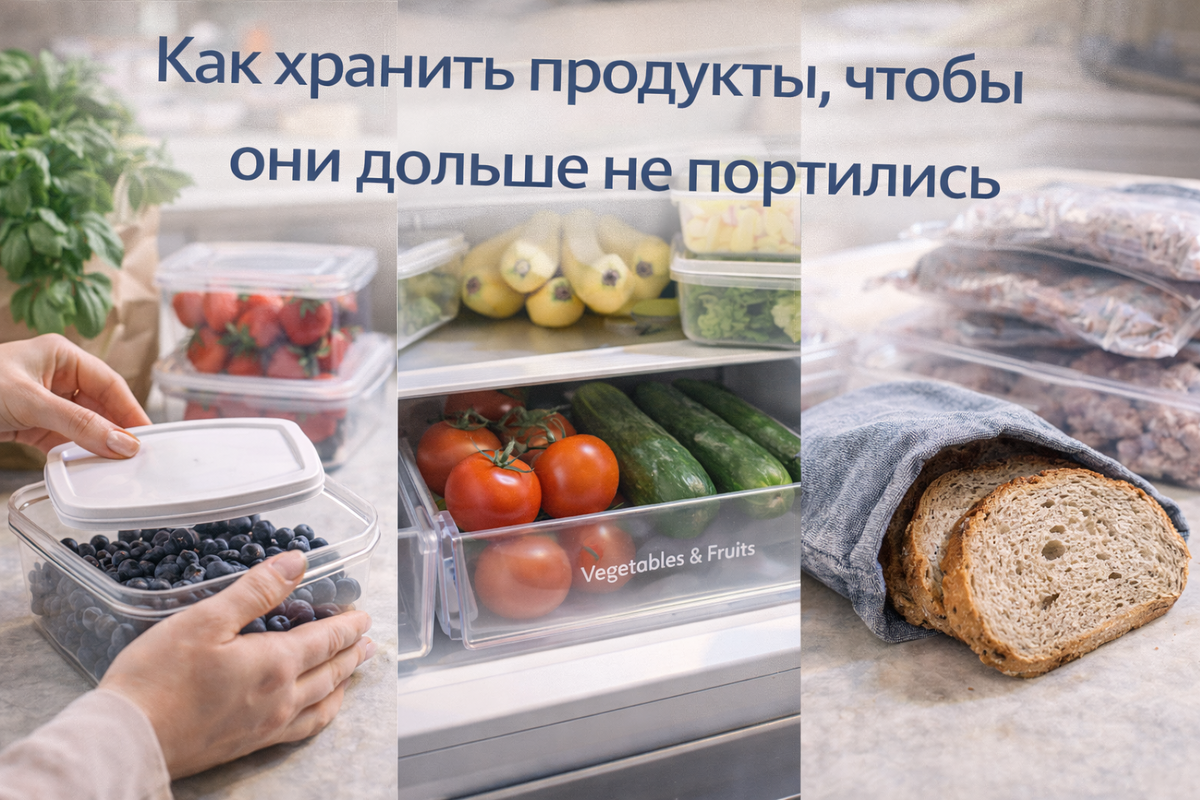 Как хранить продукты, чтобы они дольше не портились