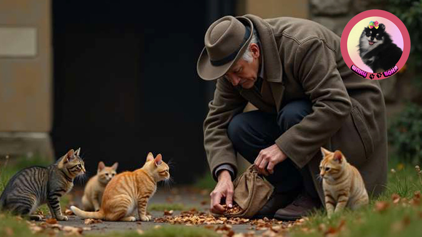 кошки и старик