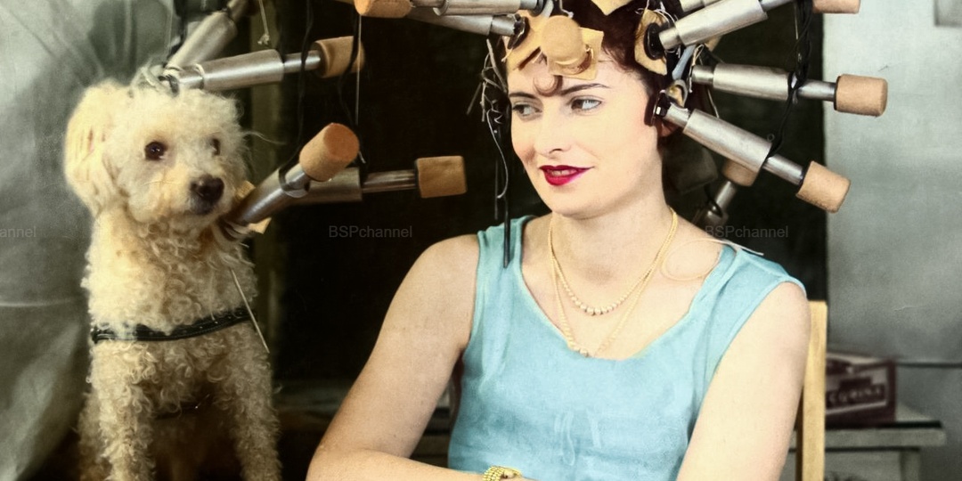 Подборка смешных и забавных фотографий с собаками, которые поднимут настроение. 20 раскрашенных фотографий из ХХ века.Часть 6