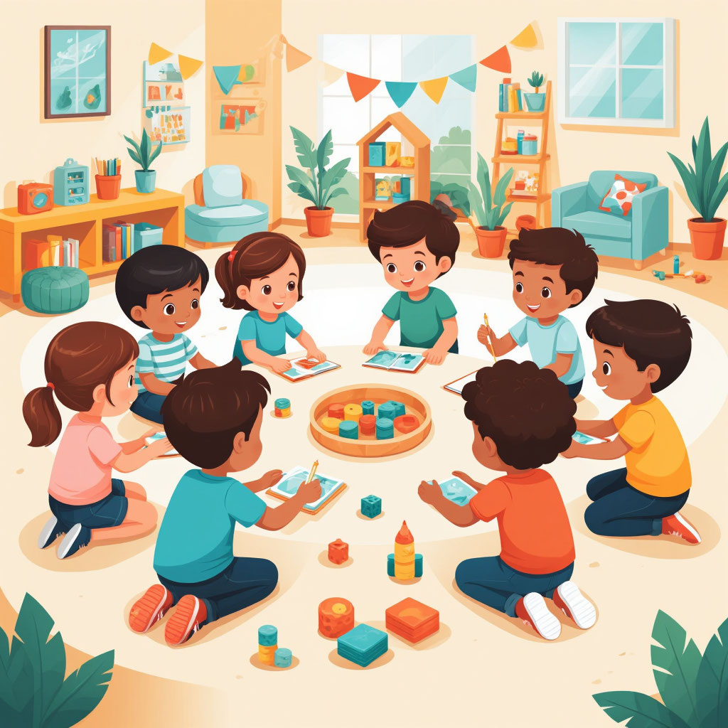 Иллюстрация коллективной игры сделана нейросетью